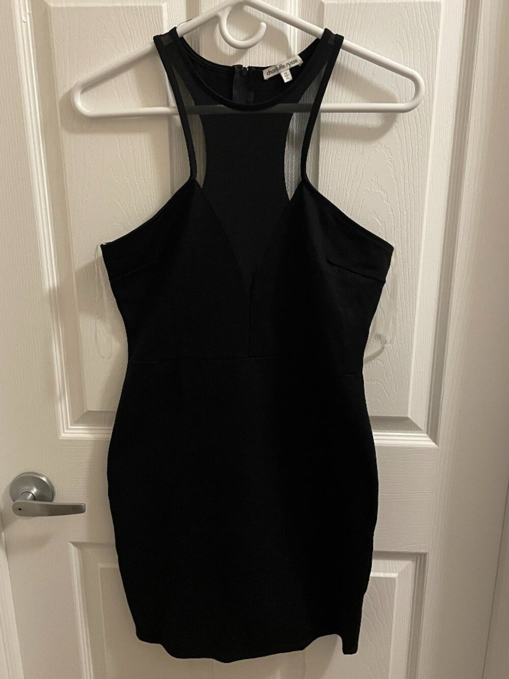 Charlotte Russe Dress Womens Medium Sleeveless Knee Length Black